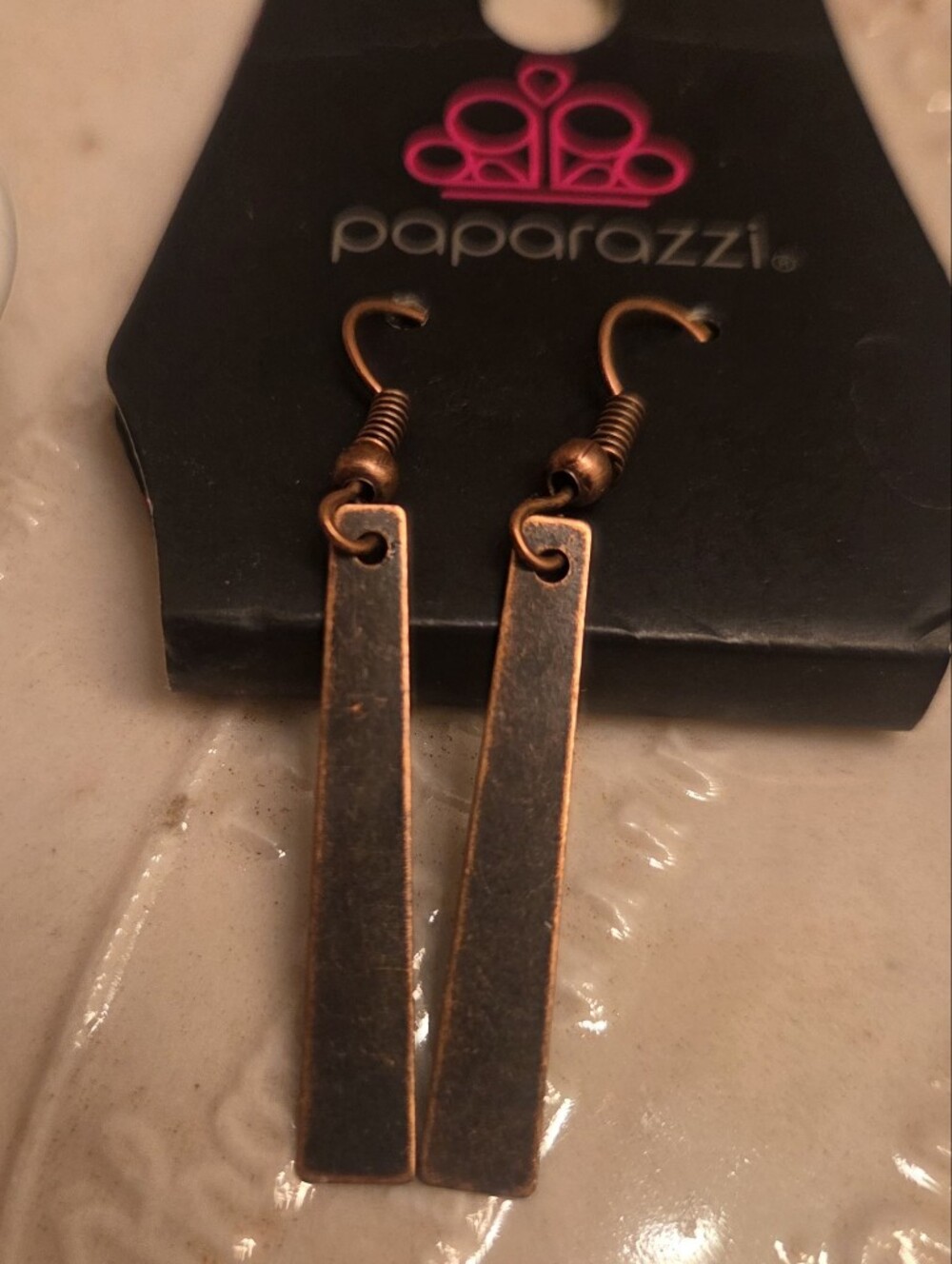 💘Paparazzi Copper/Bronze 1 1/4" Dangle Earrings
